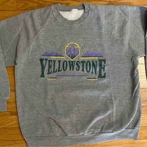 Vintage Yellowstone Crewneck Vintage Graphic Sweatshirt